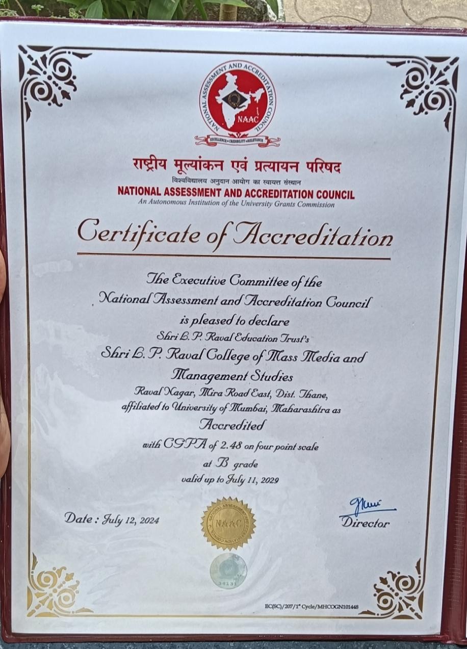 NAAC Accreditation (B Grade)